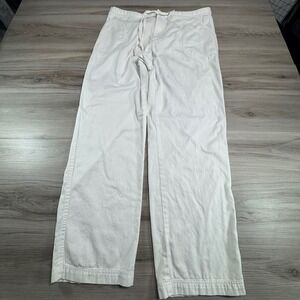 Columbia Women's White Cargo Drawstring Pants Wide Leg Casual Outdoor Size L